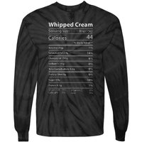 Whipped Cream Nutrition Facts Thanksgiving Gift Leg Day Tie-Dye Long Sleeve Shirt