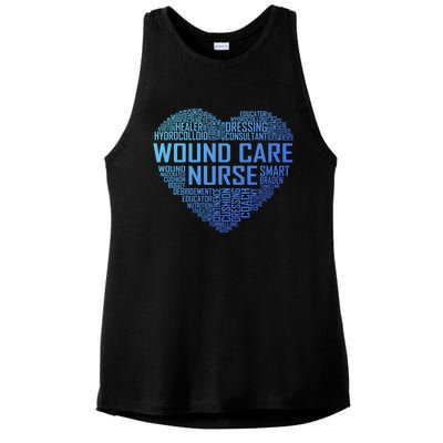 Wound Care Nurse Heart Nursing Appreciation Gift Ladies PosiCharge Tri-Blend Wicking Tank