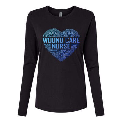 Wound Care Nurse Heart Nursing Appreciation Gift Womens Cotton Relaxed Long Sleeve T-Shirt