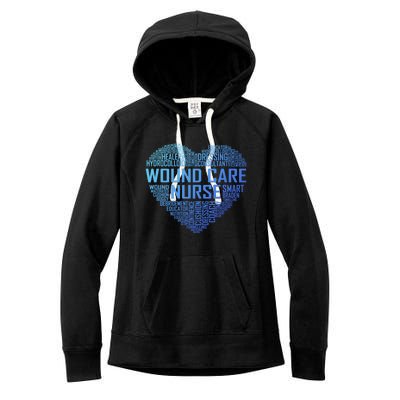 Wound Care Nurse Heart Nursing Appreciation Gift Women's Fleece Hoodie