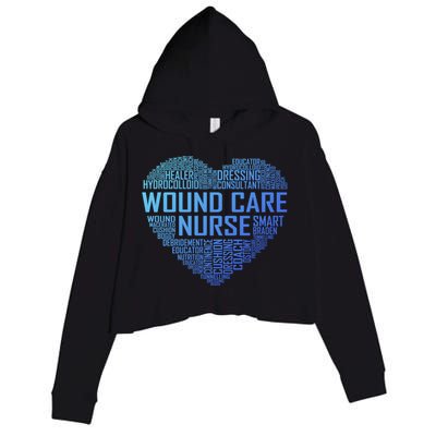 Wound Care Nurse Heart Nursing Appreciation Gift Crop Fleece Hoodie