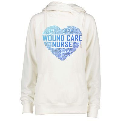 Wound Care Nurse Heart Nursing Appreciation Gift Womens Funnel Neck Pullover Hood