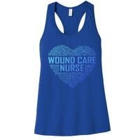 Wound Care Nurse Heart Nursing Appreciation Gift Women's Racerback Tank