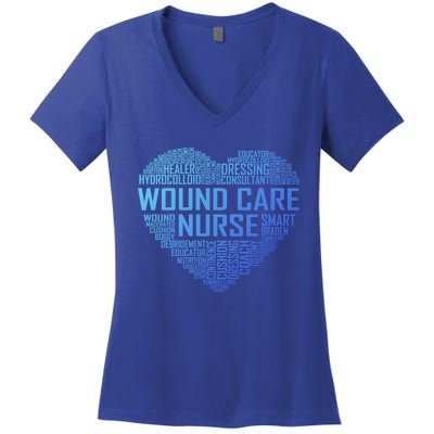 Wound Care Nurse Heart Nursing Appreciation Gift Women's V-Neck T-Shirt