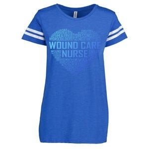 Wound Care Nurse Heart Nursing Appreciation Gift Enza Ladies Jersey Football T-Shirt