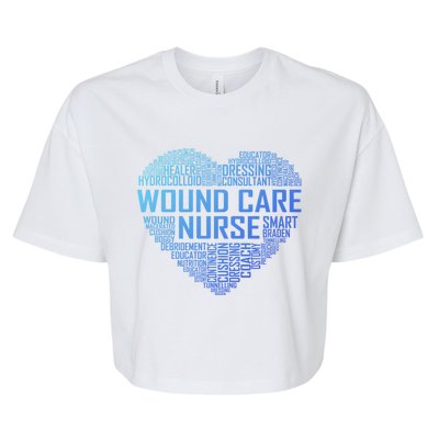 Wound Care Nurse Heart Nursing Appreciation Gift Bella+Canvas Jersey Crop Tee