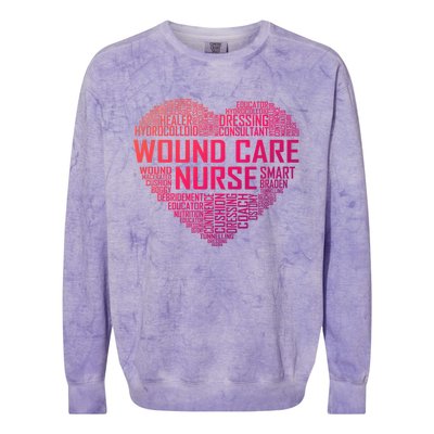 Wound Care Nurse Heart Nursing Appreciation Gift Colorblast Crewneck Sweatshirt