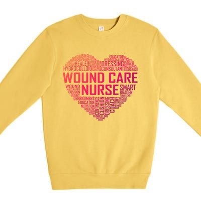 Wound Care Nurse Heart Nursing Appreciation Gift Premium Crewneck Sweatshirt