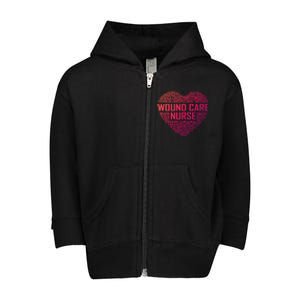 Wound Care Nurse Heart Nursing Appreciation Gift Toddler Zip Fleece Hoodie