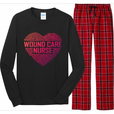 Wound Care Nurse Heart Nursing Appreciation Gift Long Sleeve Pajama Set