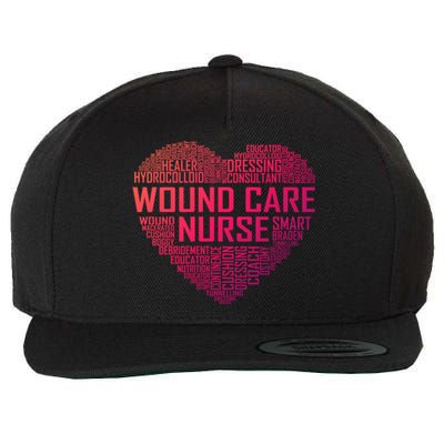 Wound Care Nurse Heart Nursing Appreciation Gift Wool Snapback Cap