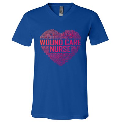 Wound Care Nurse Heart Nursing Appreciation Gift V-Neck T-Shirt