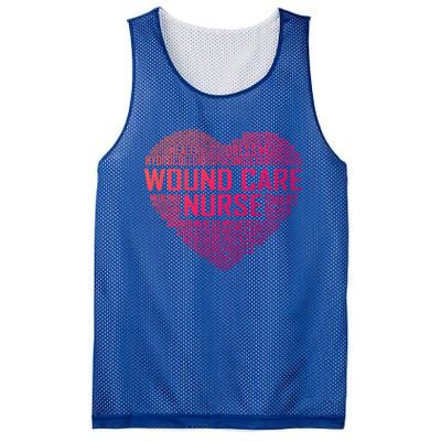 Wound Care Nurse Heart Nursing Appreciation Gift Mesh Reversible Basketball Jersey Tank