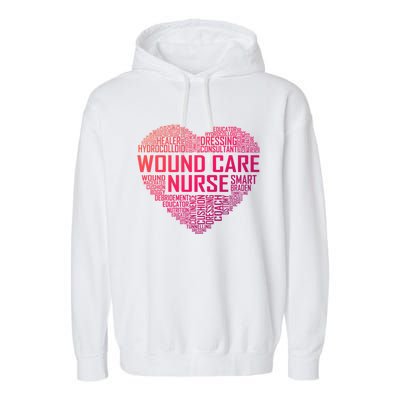 Wound Care Nurse Heart Nursing Appreciation Gift Garment-Dyed Fleece Hoodie