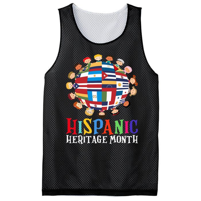 World Children National Hispanic Heritage Month Latino Mesh Reversible Basketball Jersey Tank