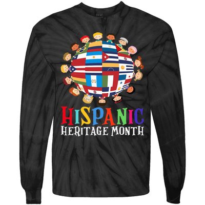 World Children National Hispanic Heritage Month Latino Tie-Dye Long Sleeve Shirt