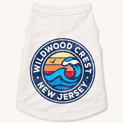 Wildwood Crest New Jersey Nj Vintage Nautical Waves Doggie Tank