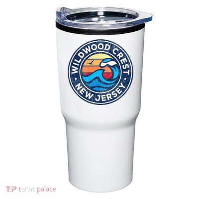 Wildwood Crest New Jersey Nj Vintage Nautical Waves Tumbler
