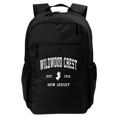 Wildwood Crest New Jersey Nj Vintage Athletic Sports Design Sweatshirt Backpack