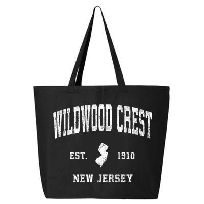Wildwood Crest New Jersey Nj Vintage Athletic Sports Design Sweatshirt 25L Jumbo Tote