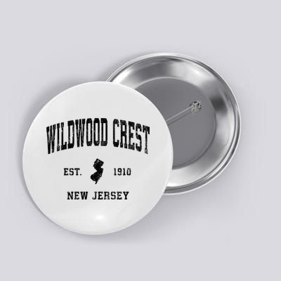 Wildwood Crest New Jersey Nj Vintage Athletic Sports Design Sweatshirt Button