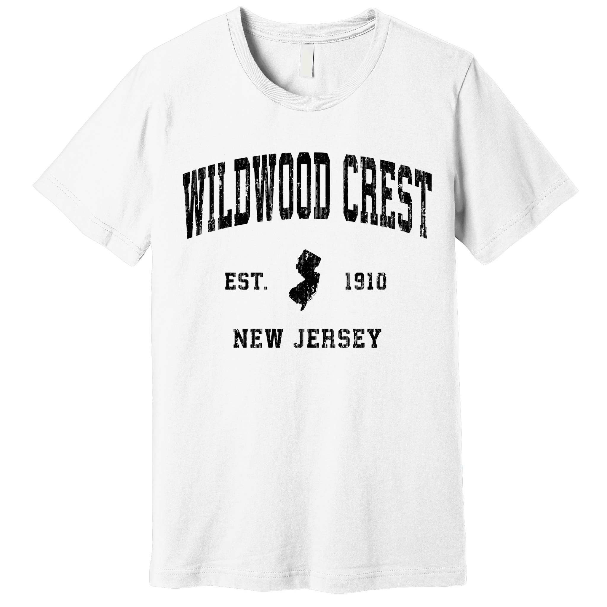 Wildwood Crest New Jersey Nj Vintage Athletic Sports Design Sweatshirt Premium T-Shirt