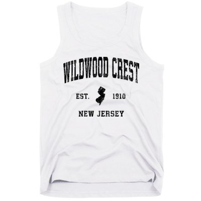 Wildwood Crest New Jersey Nj Vintage Athletic Sports Design Sweatshirt Tank Top