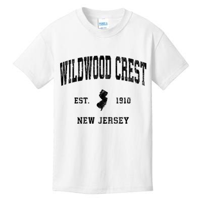 Wildwood Crest New Jersey Nj Vintage Athletic Sports Design Sweatshirt Kids T-Shirt