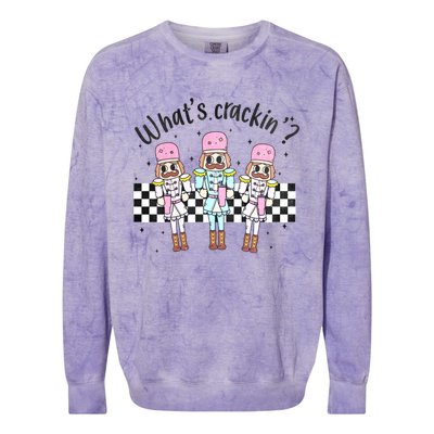 What’S Crackin Nutcracker Stanley Boojee Bougie Christmas Retro Colorblast Crewneck Sweatshirt