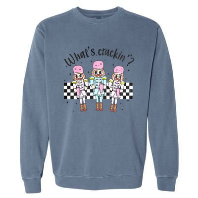 What’S Crackin Nutcracker Stanley Boojee Bougie Christmas Retro Garment-Dyed Sweatshirt