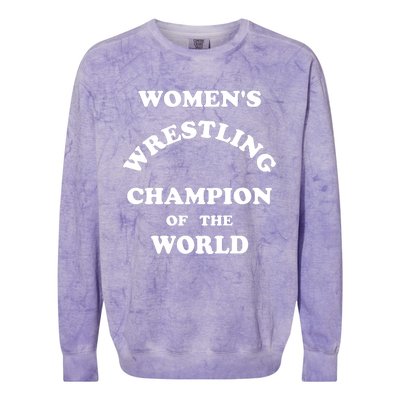 Wrestling Champion Of The World Colorblast Crewneck Sweatshirt