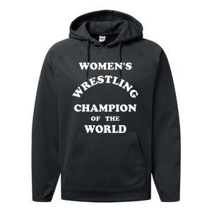 Wrestling Champion Of The World Performance Fleece Hoodie