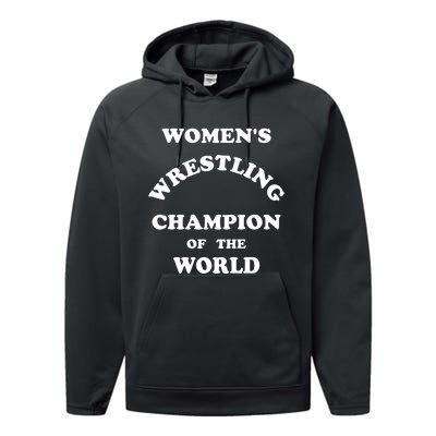 Wrestling Champion Of The World Performance Fleece Hoodie