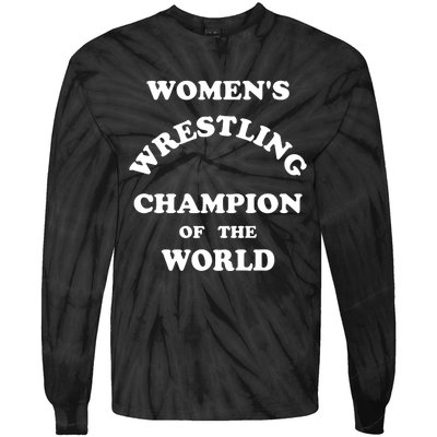 Wrestling Champion Of The World Tie-Dye Long Sleeve Shirt