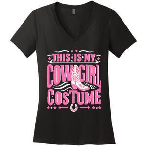 Western Cowgirl Outfit Women Cowboy Cowgirl Women's V-Neck T-Shirt