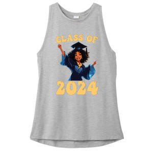 Women Class Of 2024 Senior Graduate Shirts Graduation Girl Ladies PosiCharge Tri-Blend Wicking Tank