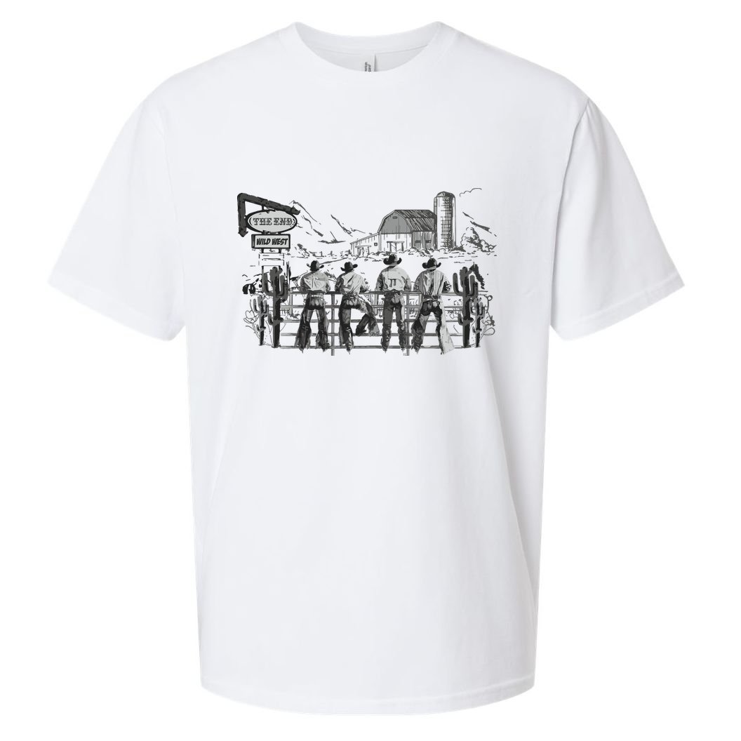 Western Cowboys Oversized Sueded Cloud Jersey T-Shirt