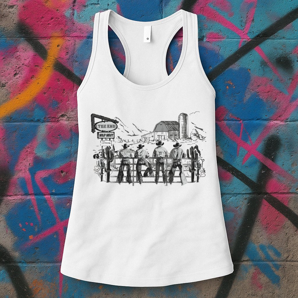 Western Cowboys Oversized Womens Tank Top
