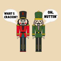 WhatS Crackin Oh Nuttin Funny Christmas Nutcracker Pun Drawstring Bag