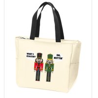 WhatS Crackin Oh Nuttin Funny Christmas Nutcracker Pun Zip Tote Bag