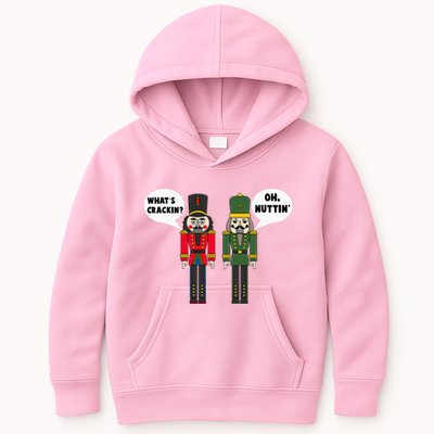 WhatS Crackin Oh Nuttin Funny Christmas Nutcracker Pun Kids Hoodie