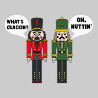 WhatS Crackin Oh Nuttin Funny Christmas Nutcracker Pun Tie-Dye T-Shirt