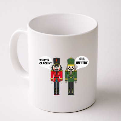 WhatS Crackin Oh Nuttin Funny Christmas Nutcracker Pun Mug