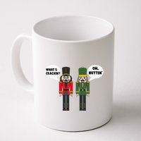 WhatS Crackin Oh Nuttin Funny Christmas Nutcracker Pun Mug