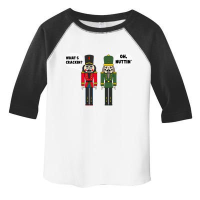 WhatS Crackin Oh Nuttin Funny Christmas Nutcracker Pun Toddler Fine Jersey T-Shirt
