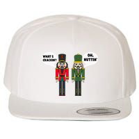 WhatS Crackin Oh Nuttin Funny Christmas Nutcracker Pun Wool Snapback Cap