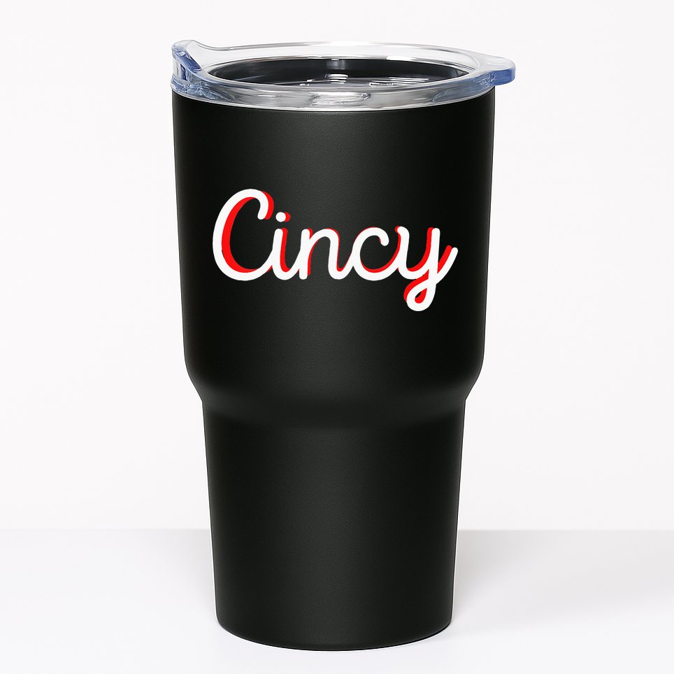 Womens Cincinnati Ohio Classic Red Script Cincy City Vacation Gift Tumbler