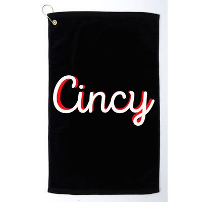 Womens Cincinnati Ohio Classic Red Script Cincy City Vacation Gift Golf Towel