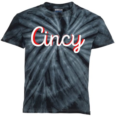 Womens Cincinnati Ohio Classic Red Script Cincy City Vacation Gift Kids Tie-Dye T-Shirt