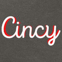 Womens Cincinnati Ohio Classic Red Script Cincy City Vacation Gift Cotton Canvas Backpack